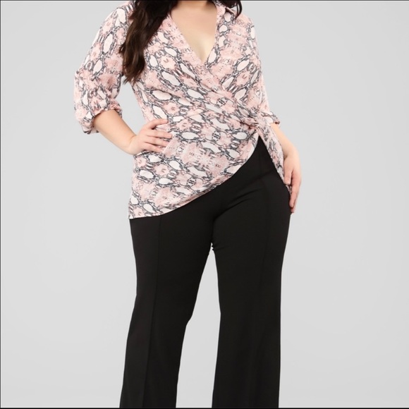 Fashion Nova Curve Snakeskin Top - Picture 2 of 2